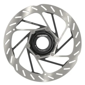 BRAKE PART SRAM DISC ROTOR 160 HS2 CL ROUNDED w/LOCKRING SL/BK
