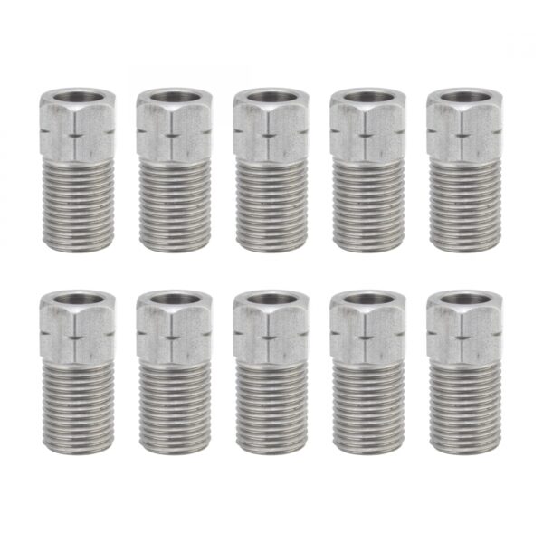 BRAKE DISC SUNLT HOSE FITNG FLARE NUT PT01 M8x0.75 SS FOR AVID/SHI/SRAM BGof10