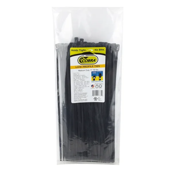 CABLE GUIDE COBRA FLEXROUTE TIES ONLY 11in 100pk BULK BK
