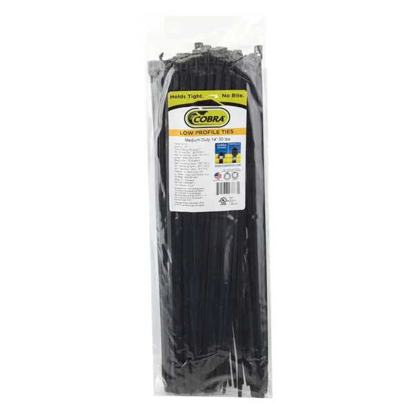 CABLE GUIDE COBRA FLEXROUTE TIES ONLY 14in 100pk BULK BK