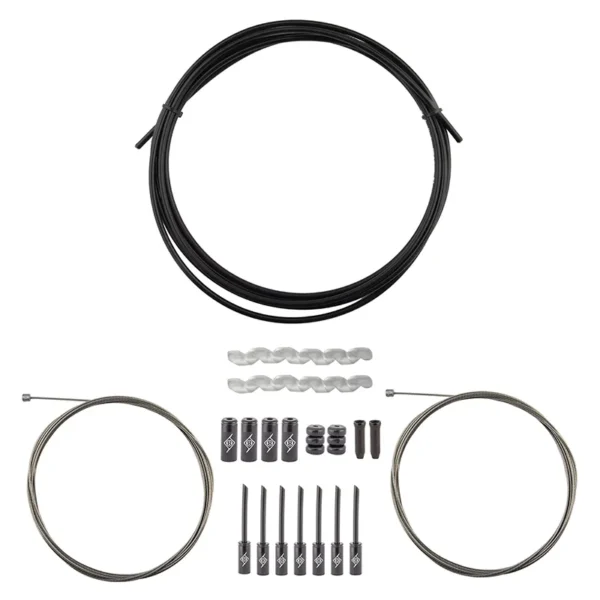 CABLE GEAR OR8 KIT SLICK COMPRESSIONLESS F+R RD/MT BK