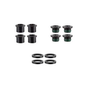 CHAINRING BOLT SET TV 4-ARM SGL STL NO-GUARD BK