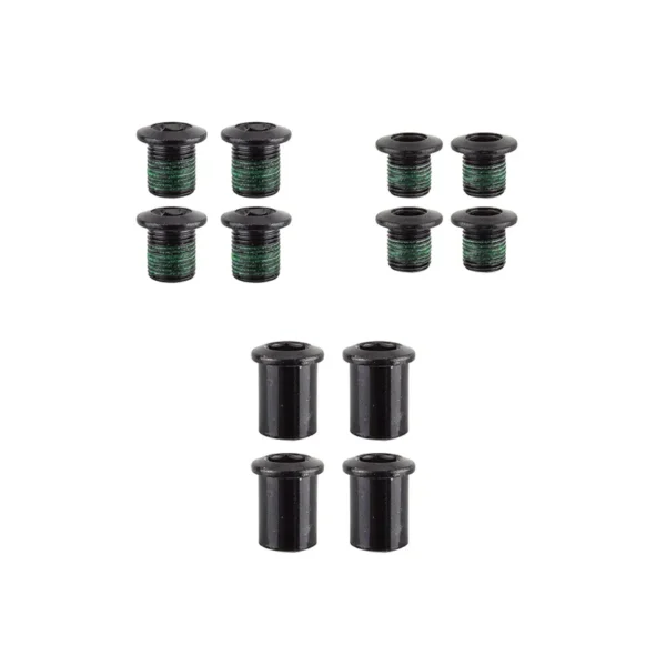 CHAINRING BOLT SET TV 4-ARM DBL STL LONG BK