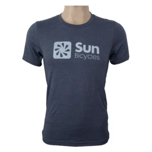 CLOTHING T-SHIRT SUN LOGO UNISEX MD HEATHER NAVY