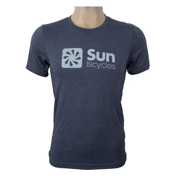 CLOTHING T-SHIRT SUN LOGO UNISEX XL HEATHER NAVY
