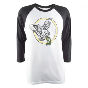 CLOTHING T-SHIRT AN SERPENT 3/4-SLVE BK/WH MD