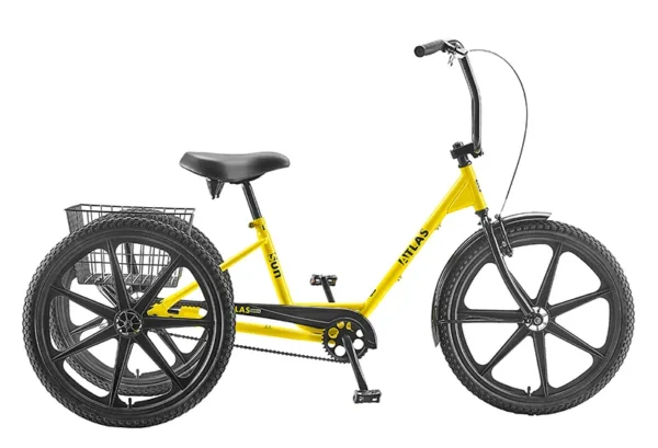 TRIKE SUN ATLAS TRANSIT YEL 24***W/ BLK BASKET*** / WHEELS NOT INCLUDED* (H)