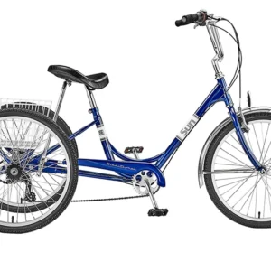 TRIKE SUN ADULT P-BU 24 7sp ALY WHL w/WH BASKET* (F)