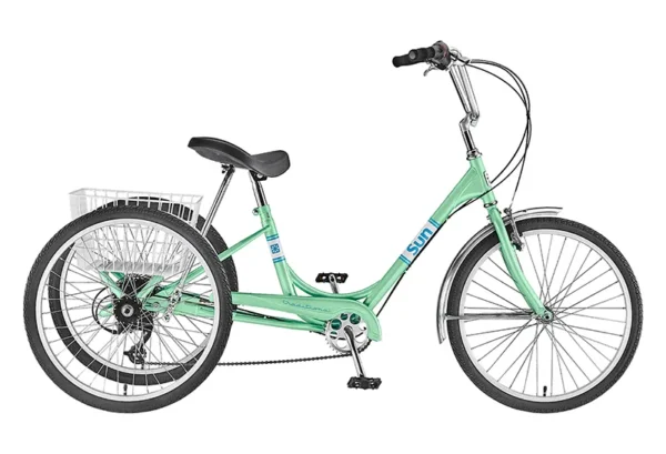 TRIKE SUN ADULT P-MINT 24 7sp ALY WHL w/WH BASKET* (F)