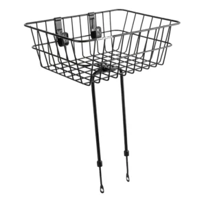 BASKET SUNLT FT WIRE FXD 15x10x5 BK w/LEGS