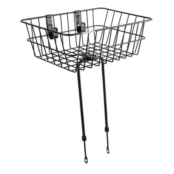 BASKET SUNLT FT WIRE FXD 15x10x5 BK w/LEGS