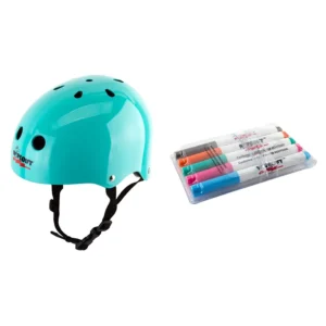 HELMET TRIPLE8 WIPEOUT SKATE/BIKE YOUTH-MD TEAL BU