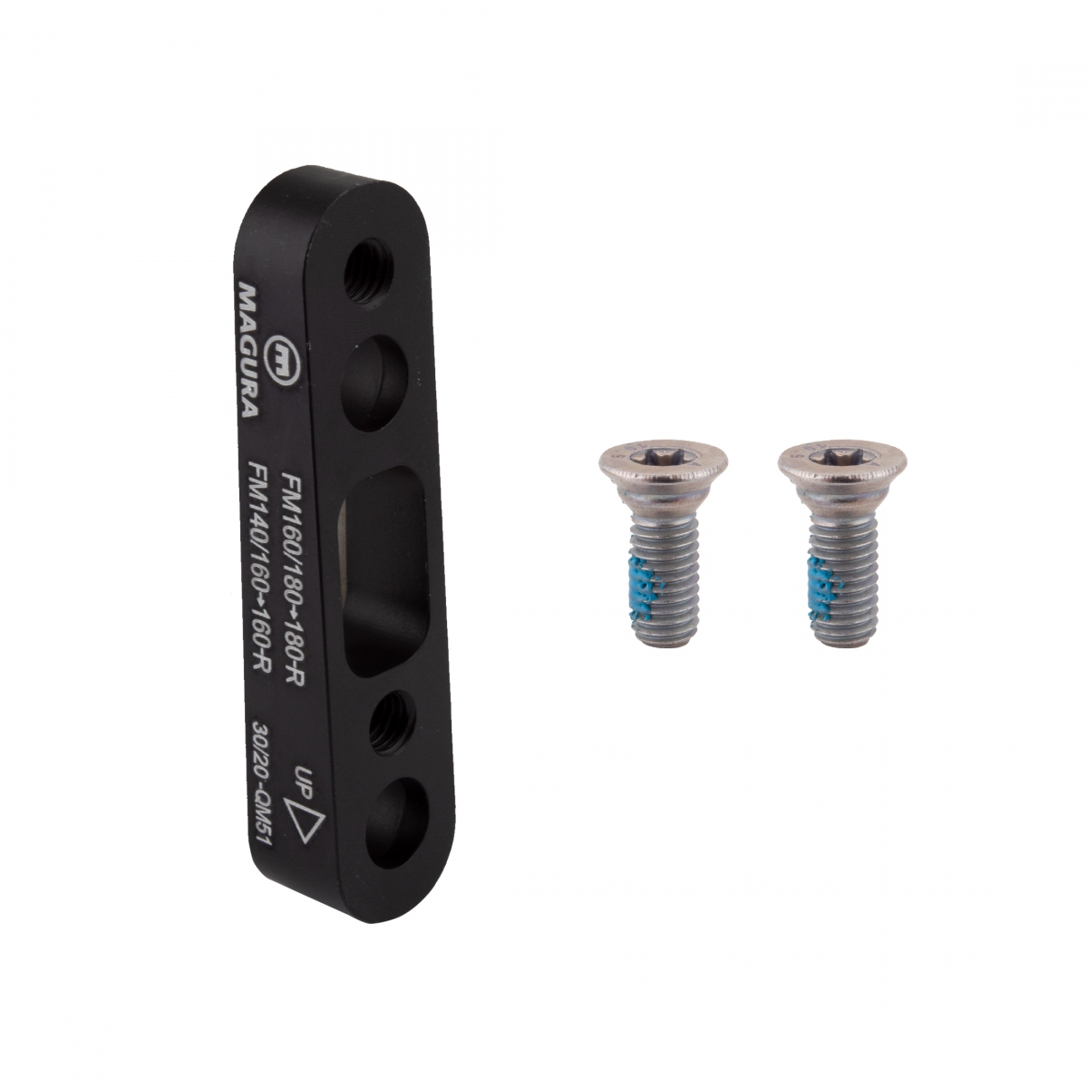 BRAKE PART MAG DISC ADPTR QM51 FLAT MOUNT RR 160 w/HARDWARE