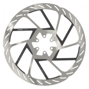 BRAKE PART SRAM DISC ROTOR 220 HS2 6B ROUNDED w/STL BOLTS SL/BK