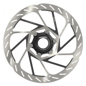 BRAKE PART SRAM DISC ROTOR 200 HS2 CL ROUNDED w/LOCKRING SL/BK