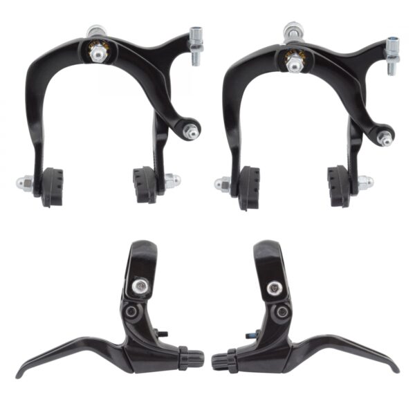 BRAKESET SUNLT MX ALY F+R W/LVRS BK