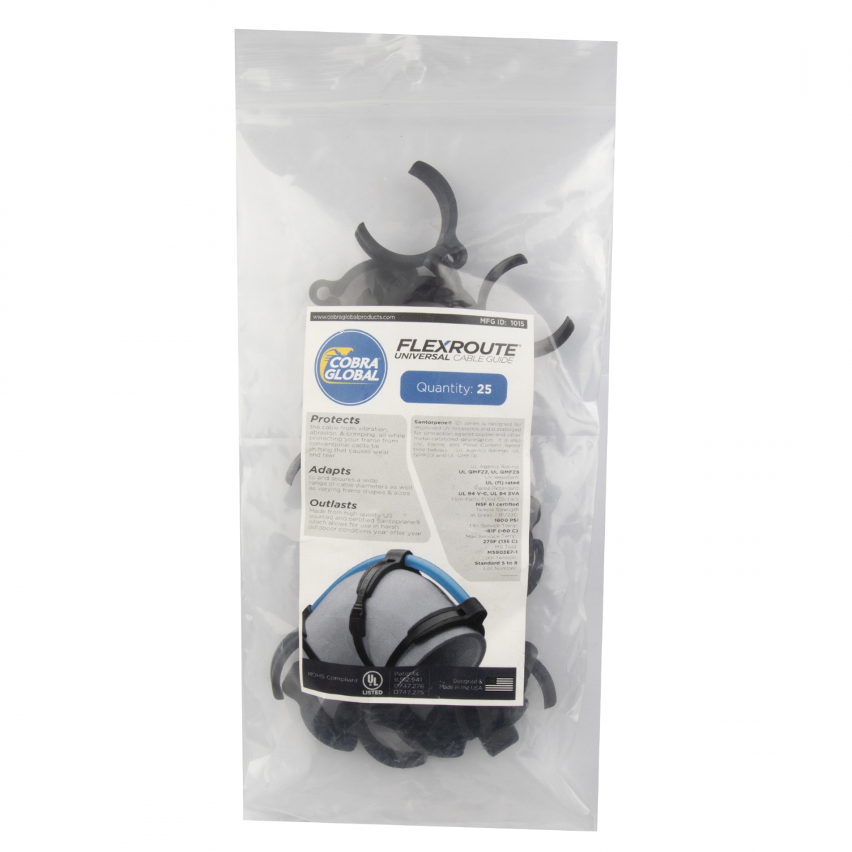 CABLE GUIDE COBRA FLEXROUTE GUIDES ONLY SM 4.8-6.5mm 25pk BULK BK