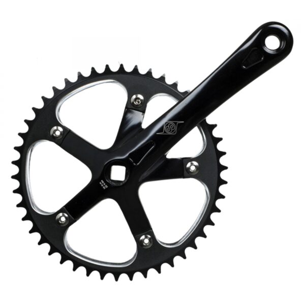 CRANKSET OR8 P/P TRACK 165x46 1/8 SQ BK/BK
