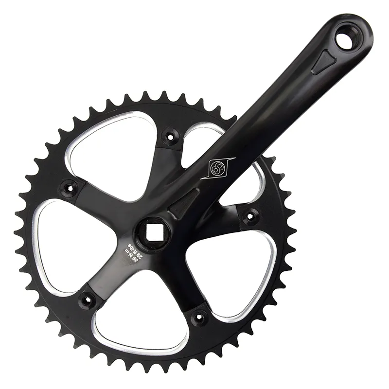 CRANKSET OR8 P/P TRACK 175x46 3/32 SQ BK/BK