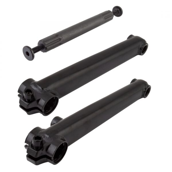 CRANKARM SET SE BIKES BMX RAD CROMO 175 3PC 19mmx8T SPLINE BK w/BB AXLE