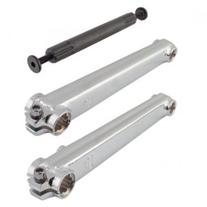CRANKARM SET SE BIKES BMX V-RIDGE CROMO 175 3PC 19mmx8T SPLINE CP w/BB AXLE