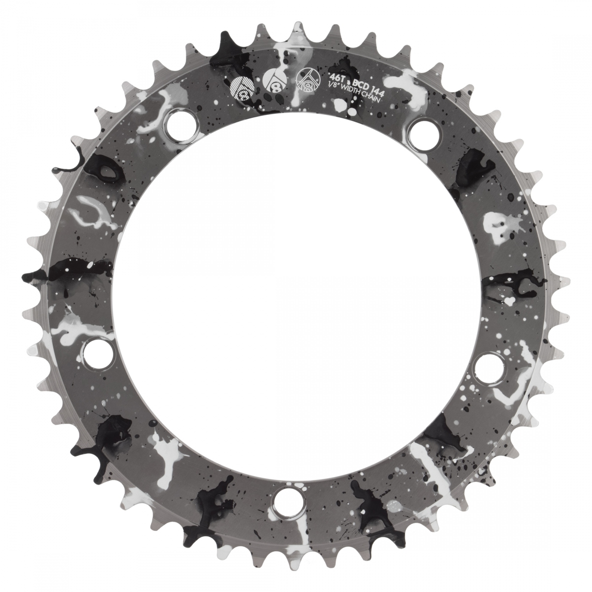 CHAINRING OR8 SPLAT TRK 144mm 46T ALY 1/8 SL-ANO w/BK/WH