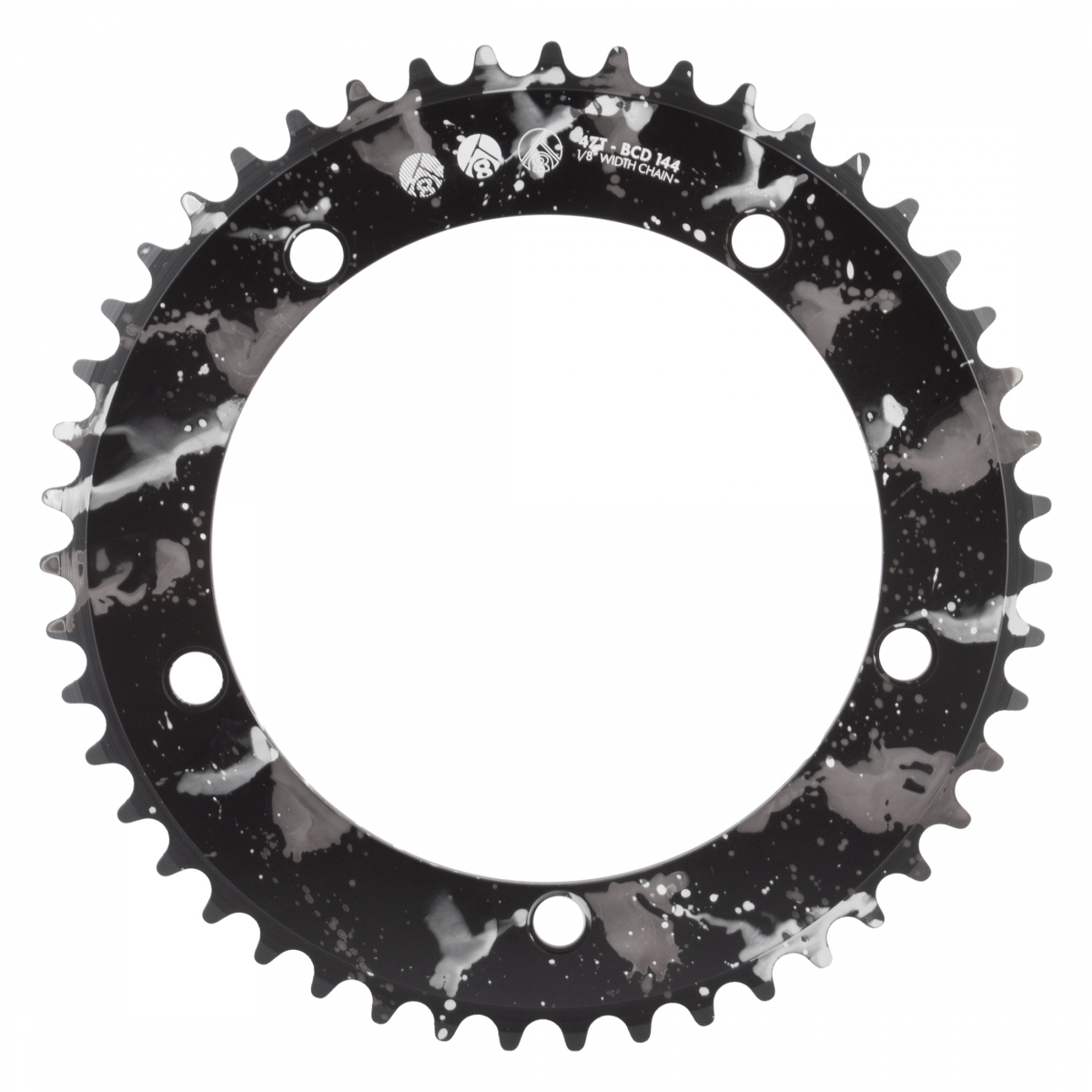 CHAINRING OR8 SPLAT TRK 144mm 47T ALY 1/8 BK-ANO w/SL/WH
