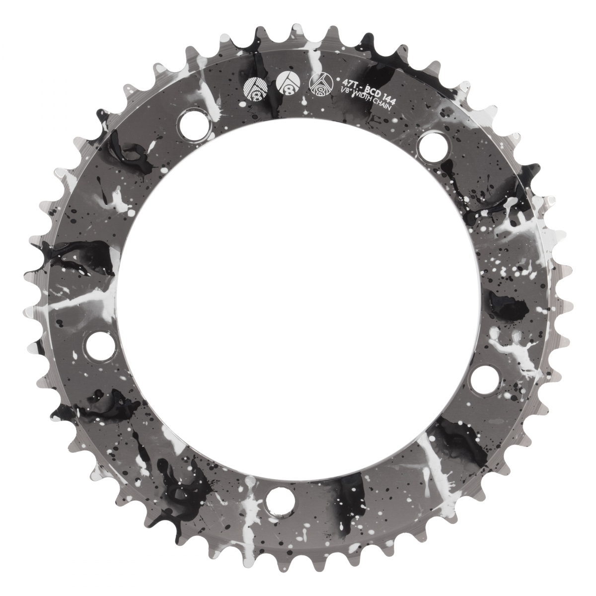 CHAINRING OR8 SPLAT TRK 144mm 47T ALY 1/8 SL-ANO w/BK/WH