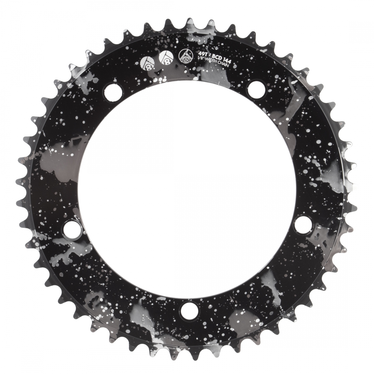 CHAINRING OR8 SPLAT TRK 144mm 49T ALY 1/8 BK-ANO w/SL/WH