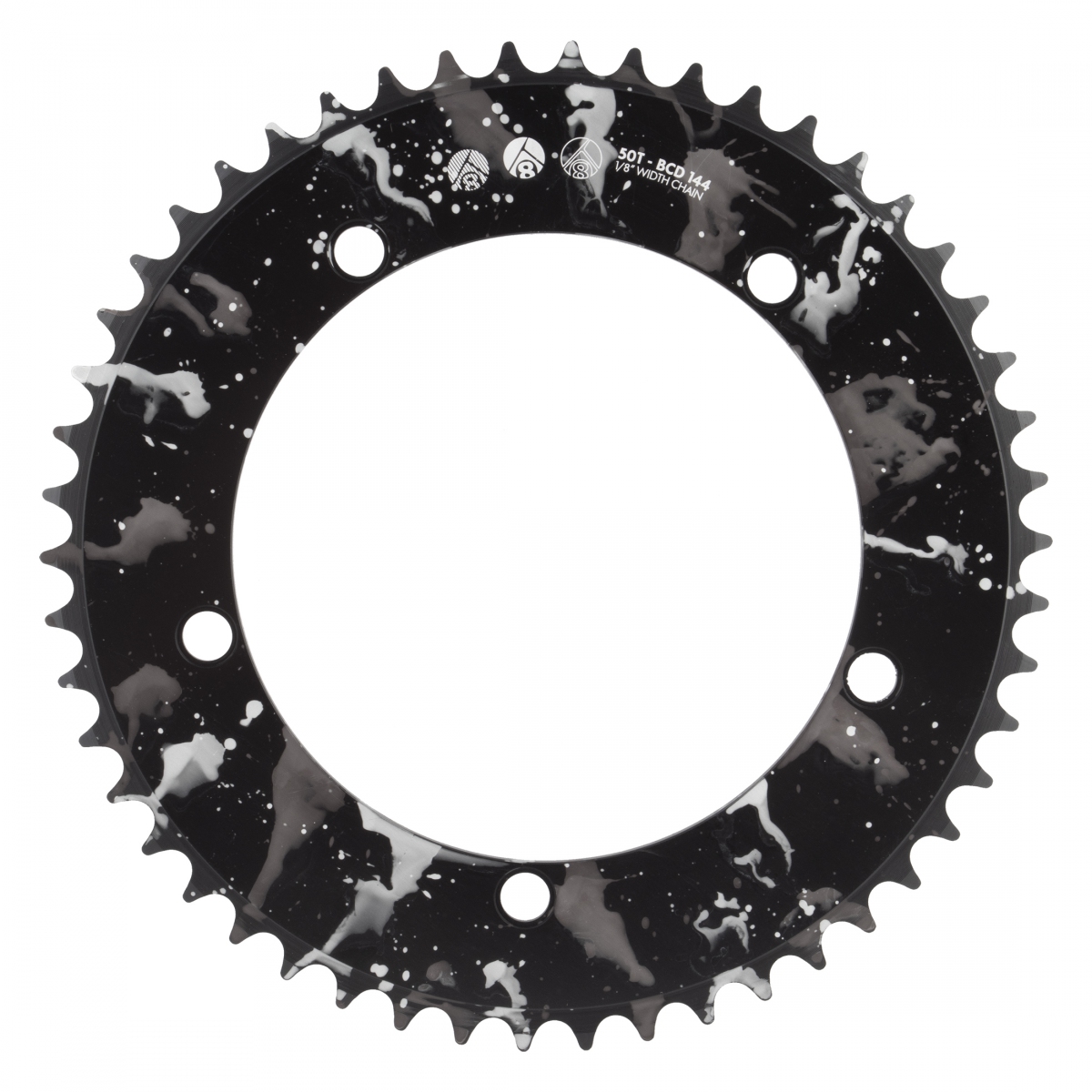 CHAINRING OR8 SPLAT TRK 144mm 50T ALY 1/8 BK-ANO w/SL/WH