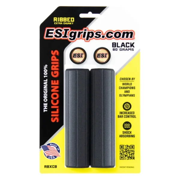 GRIPS ESI MTB RIBBED EXTRA CHUNKY SILICONE BK