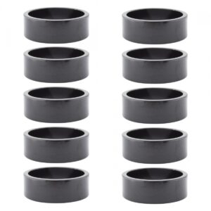 HEAD PART OR8 SPACER ALY 10mmx1in BK BGof10