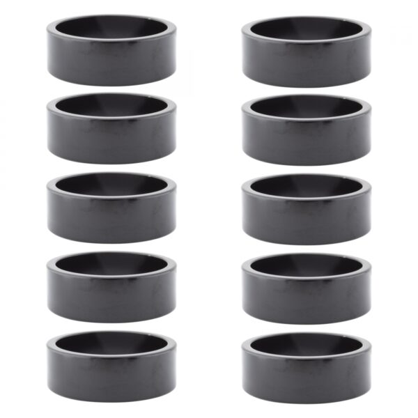 HEAD PART OR8 SPACER ALY 10mmx1in BK BGof10