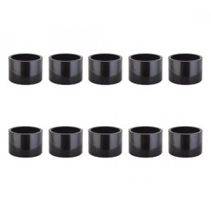 HEAD PART OR8 SPACER ALY 20mmx1in BK BGof10