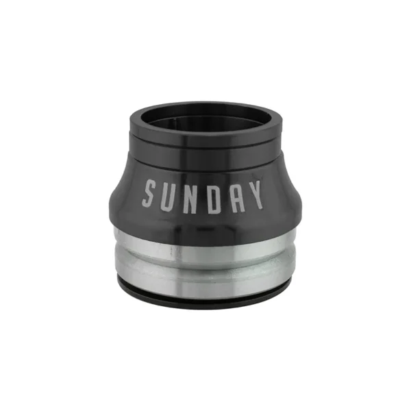 HEADSET SUNDAY INT HIGH 15mm MX 1-1/8 CMPY45d BK w/CONICAL SPACER