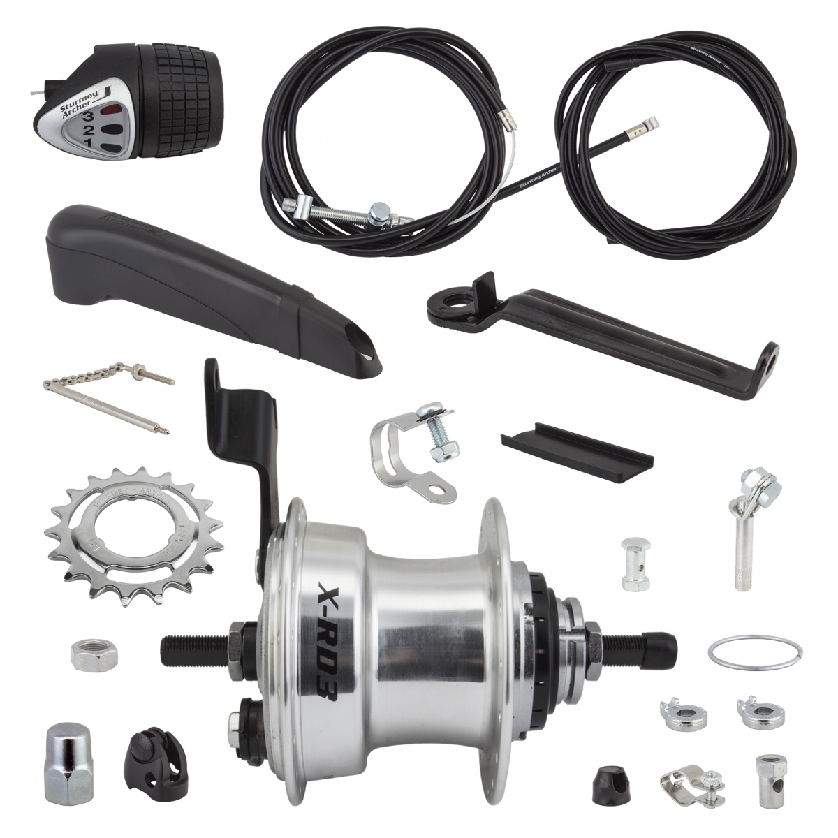 HUB RR S/A 3sp XRD3 DRUM 70mm 36 SL w/TRIM KIT/TWIST-SHIFTER TSS33 117/163mm 18T NON-ROTARY