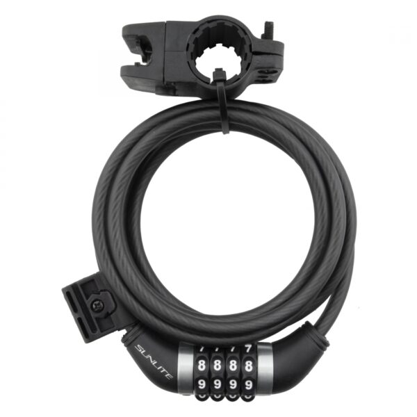 LOCK SUNLT CBL 8mmx6f COM COIL *BULK* w/BRACKET BK