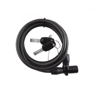 LOCK SUNLT QUICK-LOCK CBL 8mmx5f KEY COIL BK