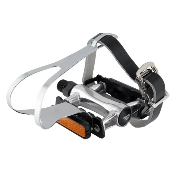 PEDALS PURE PREMIUM 9/16 SL w/CLIPS & LEATHER-STRAPS