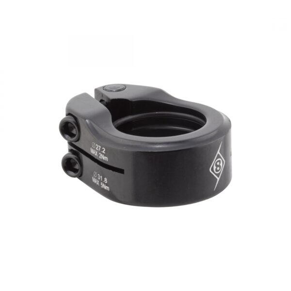 SEATPOST CLAMP OR8 CLAMPDOWN DBL 31.8/27.2 BK