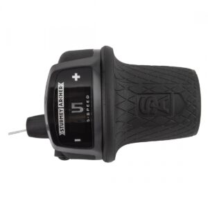 SHIFTER S/A 5sp HB TSC50B TWIST RH w/INNER CABLE 2250mm ROTARY BK/BK