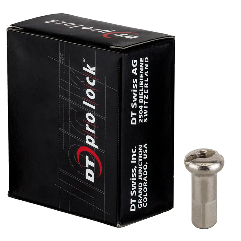 SPOKE NIPPLE DT BRASS 2.0x12mm PROLOCK SL BXof100