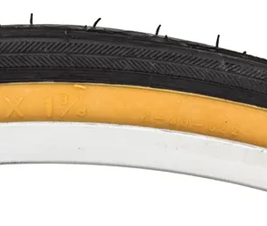 TIRE SUNLT 26x1-3/8 BK/GM RD K40 WIRE