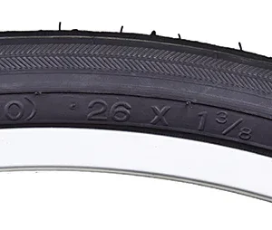 TIRE SUNLT 26x1-3/8 BK/BK RD K40 WIRE