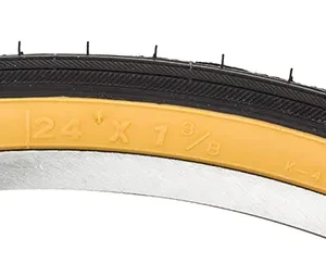 TIRE SUNLT 24x1-3/8 BK/GM RD K40 WIRE
