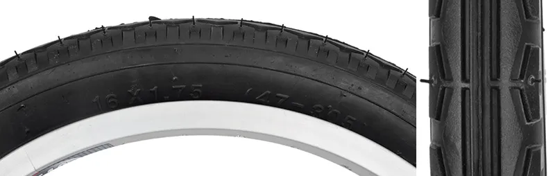 TIRE SUNLT 16x1.75 BK/BK STREET K123 WIRE