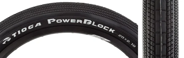 TIRE TIOGA POWERBLOCK 20x2.1 WIRE BK