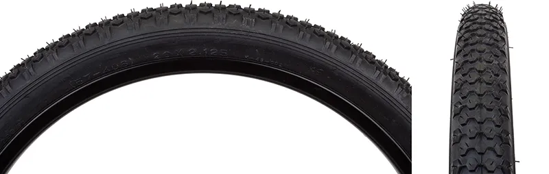 TIRE SUNLT 20x2.125 BK/BK STUDDED K42 WIRE