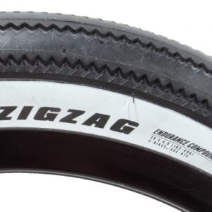 TIRE VEE ZIGZAG 20x4.0 BK/WH WIRE/26 ENDURO/OVER RIDE E50
