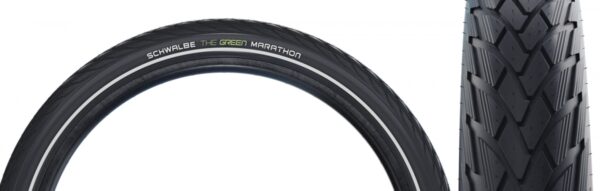 TIRE SWB MARATHON 16x1.35 (35-349) PERF TWIN SKIN GN-GUARD BK/BK/REF ADDIX ECO E25 WIRE